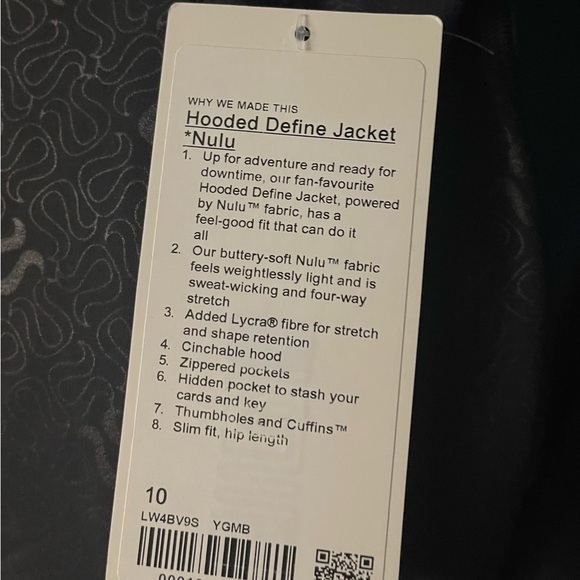 Hooded Define Jacket *Nulu Yogo Embossed Black Very Rare and Hard To Find. Sz 10 - Picture 9 of 11